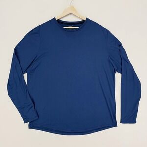 UNRL T-Shirt Mens XL Navy Long Sleeve Tee Performance Comfort Athletic Ultralite